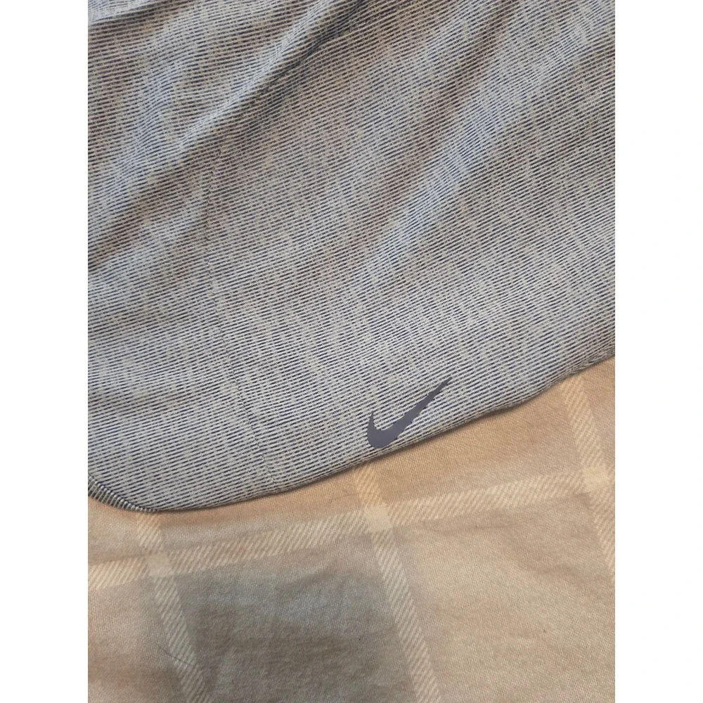 Nike Dri-FIT Women's XL Training Shorts Heather Gray Ribbed Athletic Lounge - Picture 2 of 4